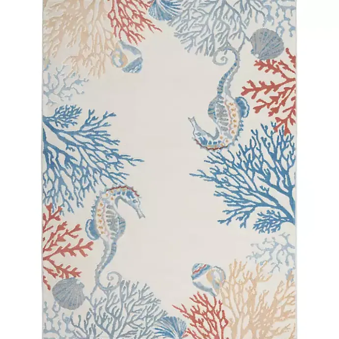 Kirklands Home Ivory Underwater Paradise Area Rug, 5x7
