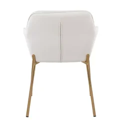Kirklands Home Upholstered Daniella Dining Chairs, Set of 2 Ivory