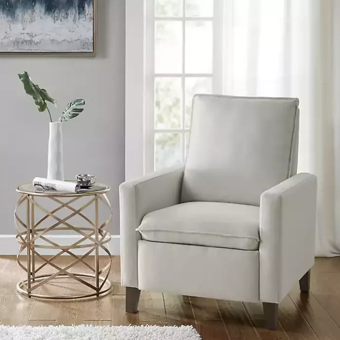 Hot Kirklands Home Upholstered Push-Back Recliner Ivory
