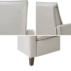 Hot Kirklands Home Upholstered Push-Back Recliner Ivory