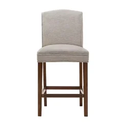 Discount Kirklands Home Upholstered Wood Counter Stool Ivory