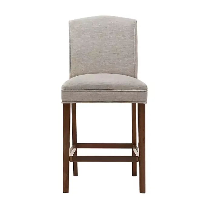 Discount Kirklands Home Upholstered Wood Counter Stool Ivory