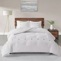 Online Kirklands Home Waffle Weave 3-pc. Full/Queen Comforter Set Ivory