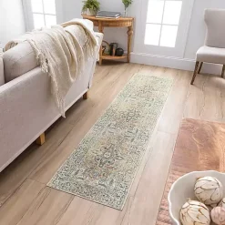 New Kirklands Home Wilcox Medallion Runner, 2x8 Ivory