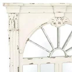 Hot Kirklands Home Ivory Window Frame Beveled Mirror