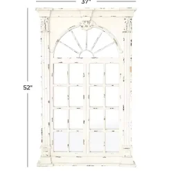Hot Kirklands Home Ivory Window Frame Beveled Mirror