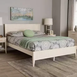 Online Kirklands Home Wood Fluted Headboard Primrose King Bed Ivory