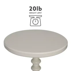 Kirklands Home Wood Spindle Side Table Ivory