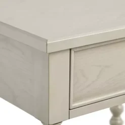 Hot Kirklands Home Wood Turned Legs Nightstand Ivory