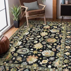 Discount Kirklands Home Jackson Black Hand-Tufted Area Rug, 8x10