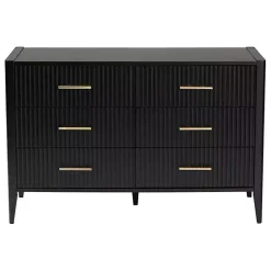 New Kirklands Home James 6-Drawer Dresser Black