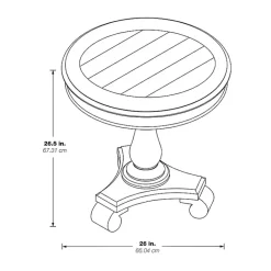 New Kirklands Home Java Traditional Round Pedestal Accent Table Brown