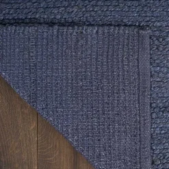 New Kirklands Home Jaxon Navy Natural Jute Area Rug, 5x7 Blue