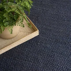 Kirklands Home Jaxon Navy Natural Jute Area Rug, 8x10 Blue
