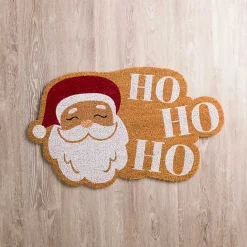 Clearance Kirklands Home Jolly Santa Claus Ho Ho Ho Coir Doormat