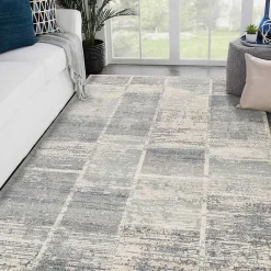 New Kirklands Home Jordan Aly Modern Area Rug, 7x10 Gray