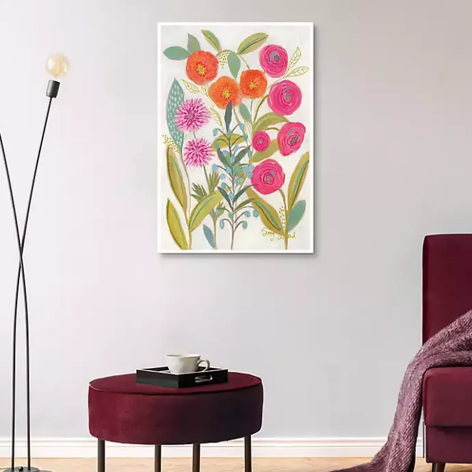 Discount Kirklands Home Joyful Garden VII Framed Canvas Art Print Multi