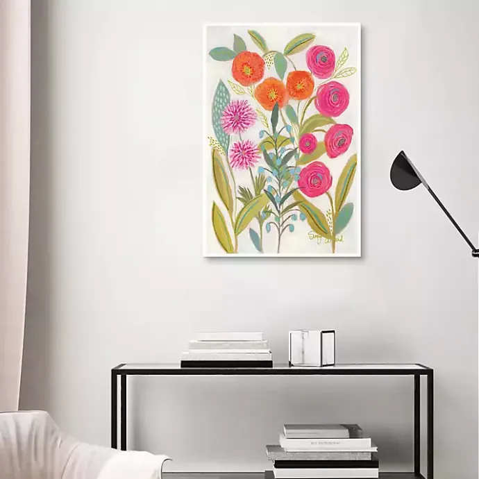 Discount Kirklands Home Joyful Garden VII Framed Canvas Art Print Multi
