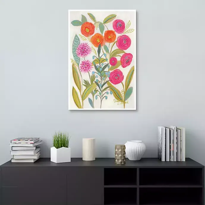 Discount Kirklands Home Joyful Garden VII Framed Canvas Art Print Multi