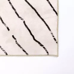 Outlet Kirklands Home Julia Black and White Washable Area Rug, 8x10