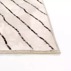 Best Kirklands Home Julia Black and White Washable Runner, 2x7