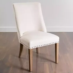 Online Kirklands Home Julia Cream Upholstered Dining Chair Ivory