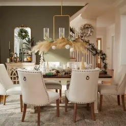 Online Kirklands Home Julia Cream Upholstered Dining Chair Ivory