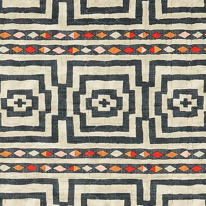 Hot Kirklands Home Justina Blakeney Black Hypnotic Queen Quilt Set