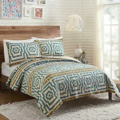 Sale Kirklands Home Justina Blakeney Blue Hypnotic Queen Quilt Set