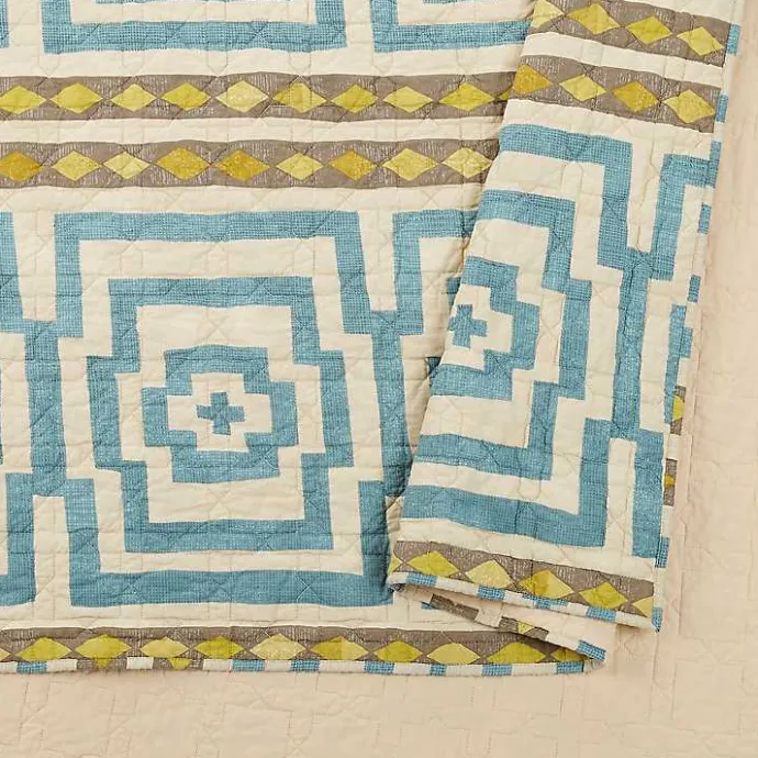Sale Kirklands Home Justina Blakeney Blue Hypnotic Queen Quilt Set