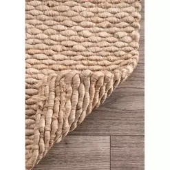 Kirklands Home Jute Hand Woven Halsey Area Rug, 4x6 Tan