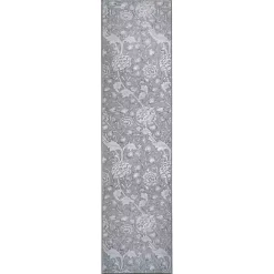 Hot Kirklands Home Kalini Floral Washable Runner, 2x7 Gray