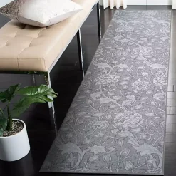 Hot Kirklands Home Kalini Floral Washable Runner, 2x7 Gray