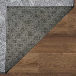 Hot Kirklands Home Kalini Floral Washable Runner, 2x7 Gray