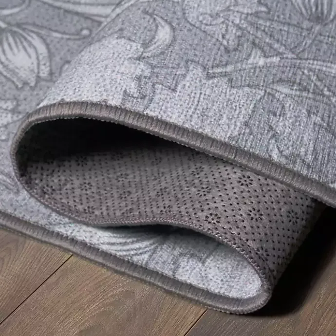 Hot Kirklands Home Kalini Floral Washable Area Rug, 5x7 Gray