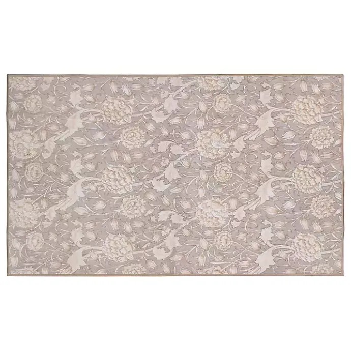 Kirklands Home Kalini Natural Floral Washable Area Rug, 3x5