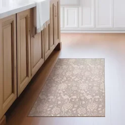 Kirklands Home Kalini Natural Floral Washable Area Rug, 3x5