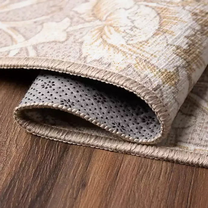 Kirklands Home Kalini Natural Floral Washable Area Rug, 3x5