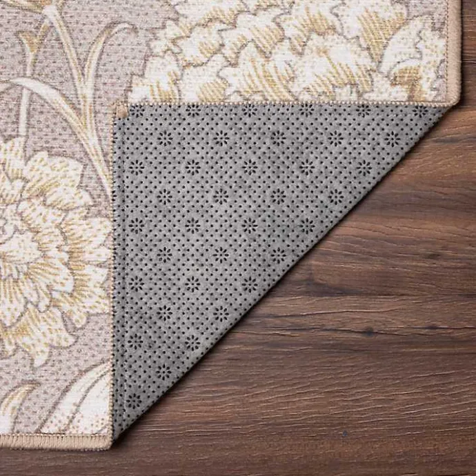 Hot Kirklands Home Kalini Natural Floral Washable Area Rug, 5x7