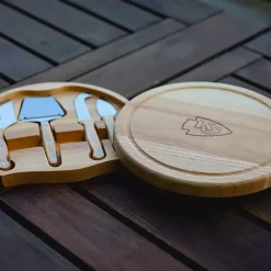 New Kirklands Home Kansas City Chiefs Cheese Board and Tool Set Tan