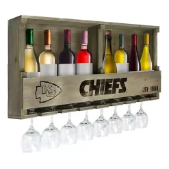 Online Kirklands Home Kansas City Chiefs Reclaimed Wood Bar Shelf Gray