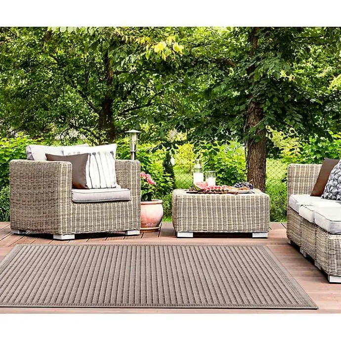 Discount Kirklands Home Kaya Natural Gradient Indoor/Outdoor Area Rug, 6x9 Tan