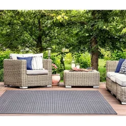 Sale Kirklands Home Kaya Navy Gradient Indoor/Outdoor Area Rug, 6x9 Blue