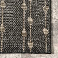 Outlet Kirklands Home Kendall Gray Vertical Teardrop Outdoor Rug, 5x8