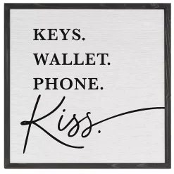 Online Kirklands Home Keys Wallet Kiss Framed Wall Plaque
