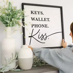 Online Kirklands Home Keys Wallet Kiss Framed Wall Plaque