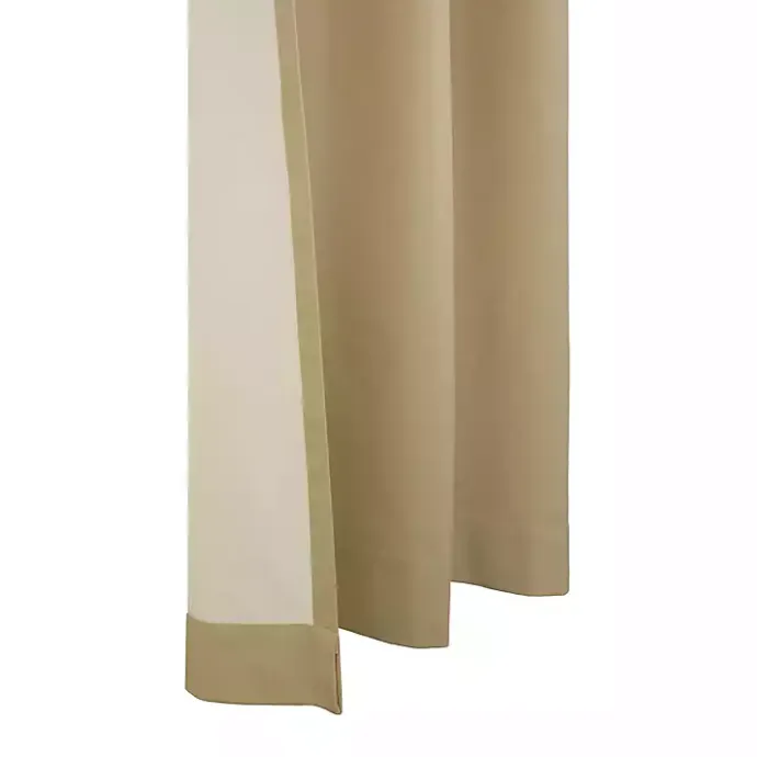 Clearance Kirklands Home Khaki Room Darkening Curtain Panel Set, 54 in. Tan
