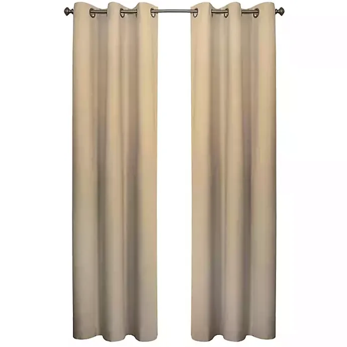 Kirklands Home Khaki Room Darkening Curtain Panel Set, 63 in. Tan