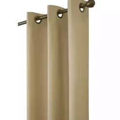 Kirklands Home Khaki Room Darkening Curtain Panel Set, 63 in. Tan