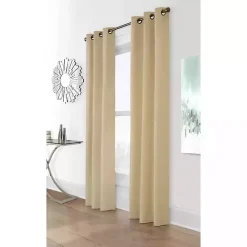 Sale Kirklands Home Khaki Room Darkening Curtain Panel Set, 95 in. Tan